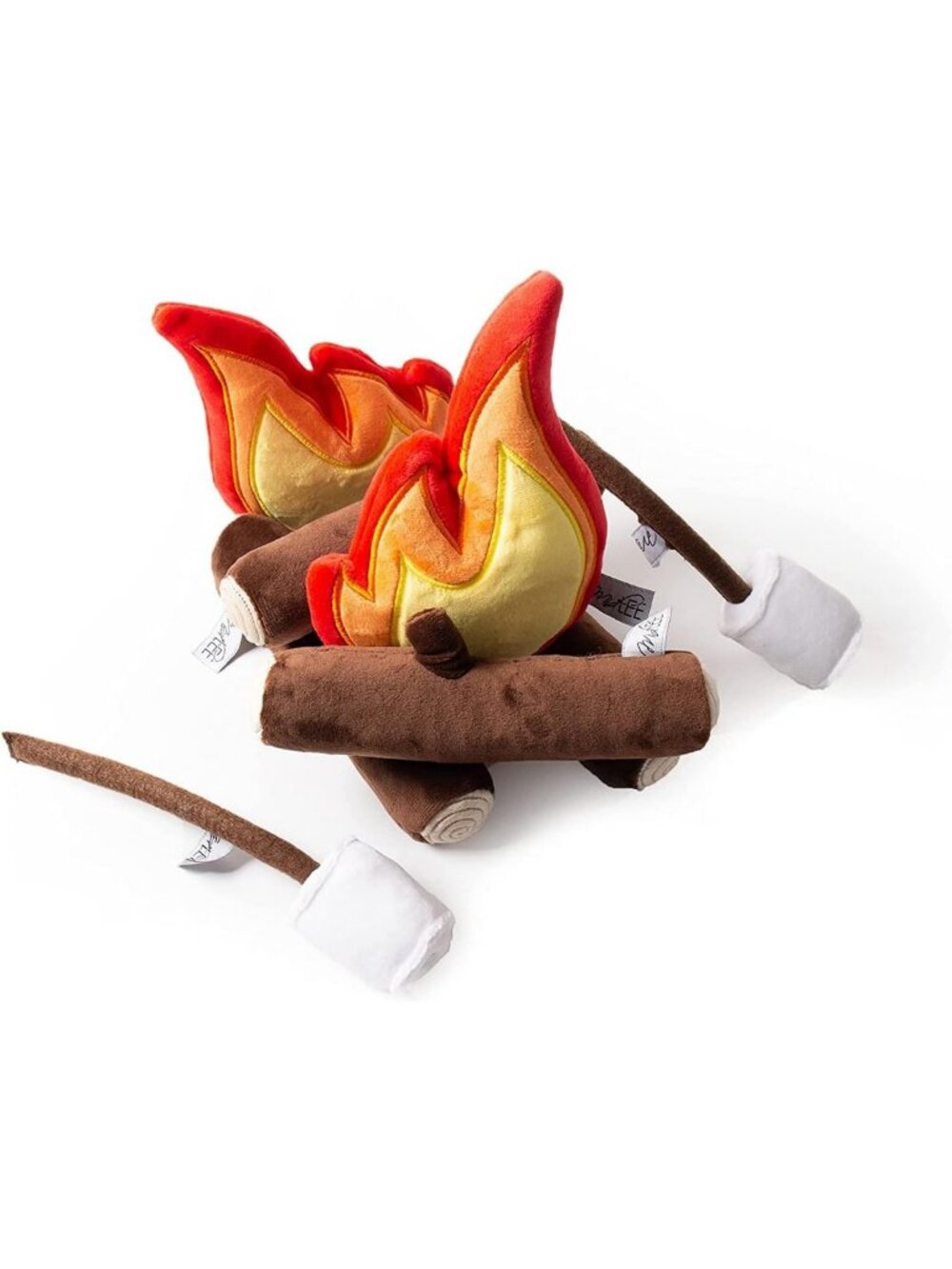 Durable Campfire Dog Toy - Squeaky Plush for Interactive Play & Fetch Fun